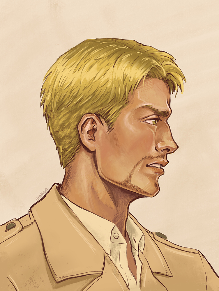 Digital Drawing of Reiner from Attack On Titan